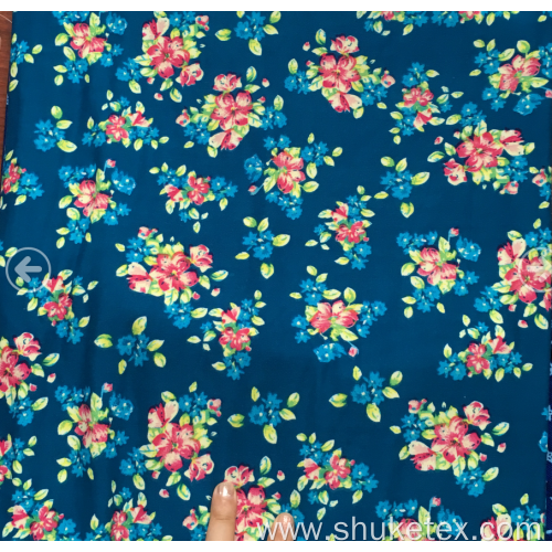 92% Polyester 8% Spandex Peach Skin print fabric